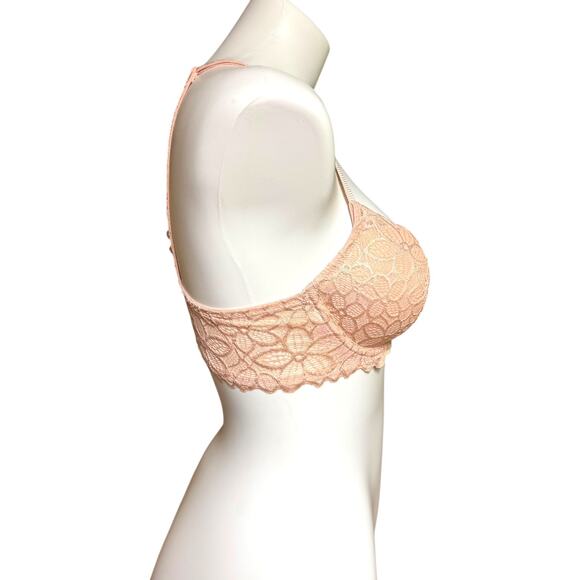 Victoria's Secret PINK Date Racerback Front Close Padded Push-Up Bra Pink 34C - Picture 4 of 7